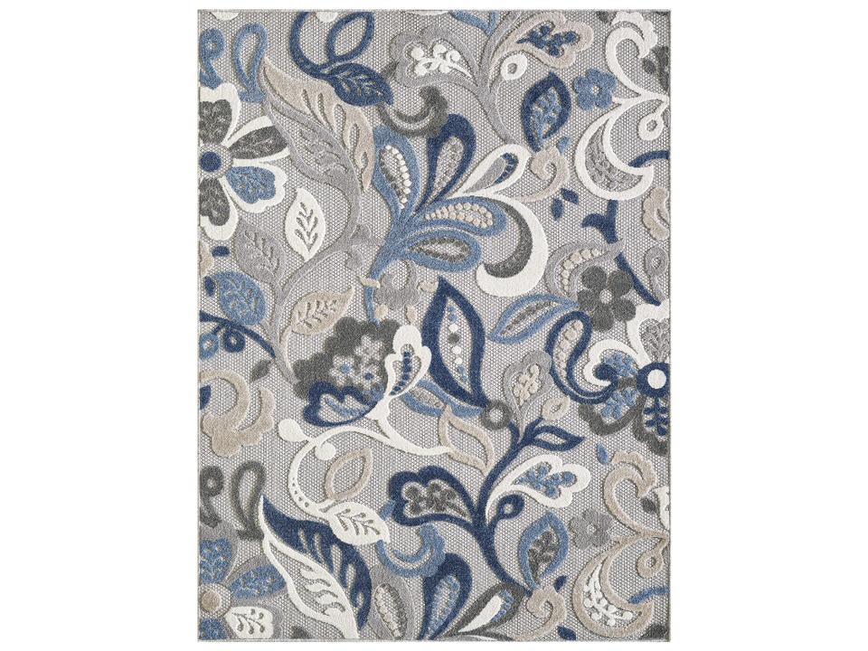 Calla Leila 6922 Indoor Outdoor Area Rug in Grey Blue