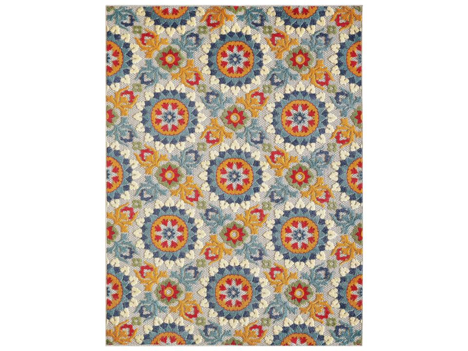 Calla Ivory Multi Manor Indoor Outdoor Area Rug