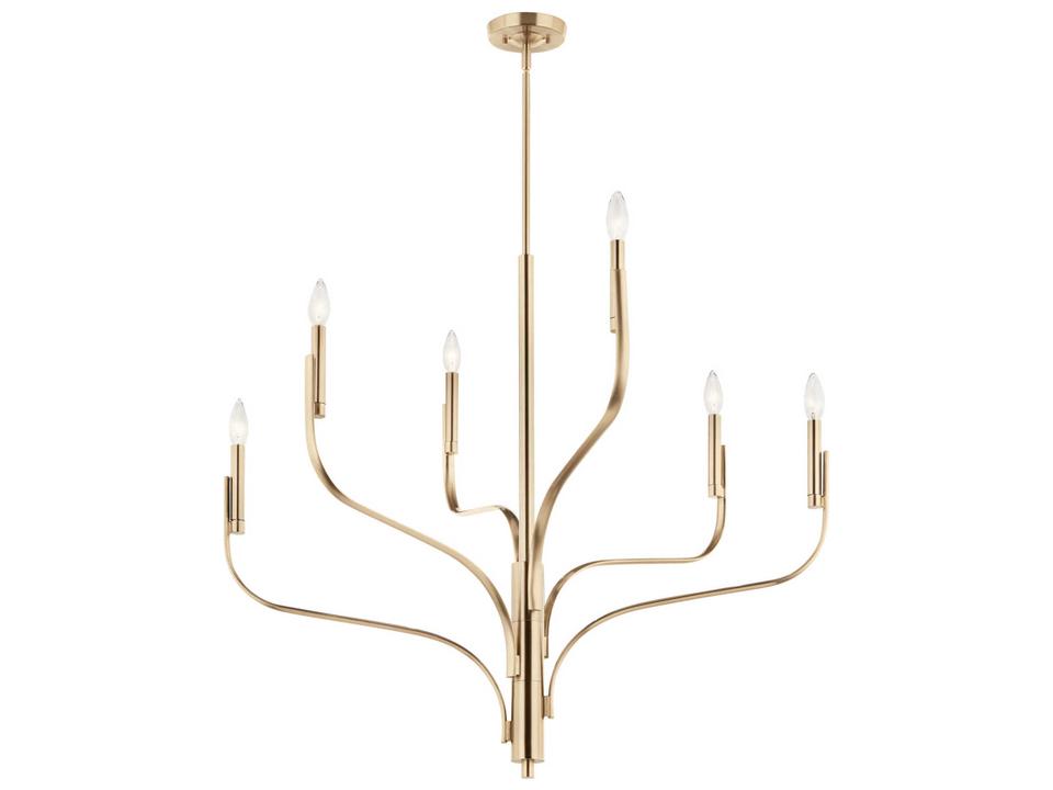 Livadia 6-Light Chandelier in Champagne Bronze