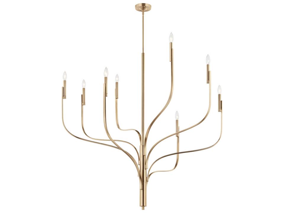 8-Light Livadia Chandelier in Champagne Bronze