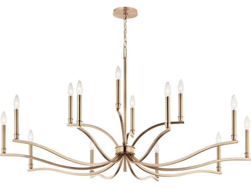14-Light Malene Chandelier in Champagne Bronze