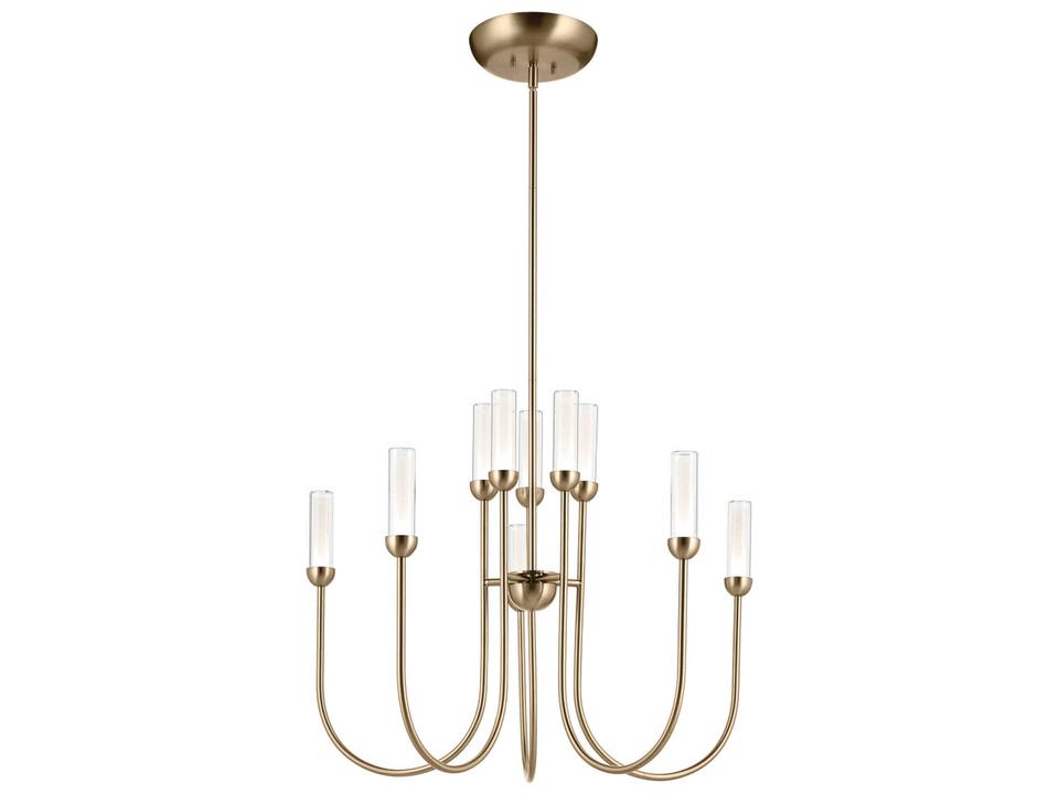 Moraine 10-Light LED Chandelier in Champagne Bronze