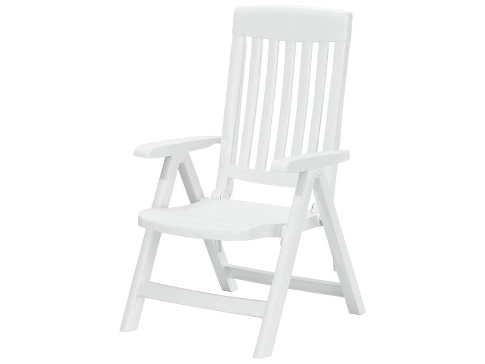 Sieger Multi Position Resin Outdoor Dining Armchair in White