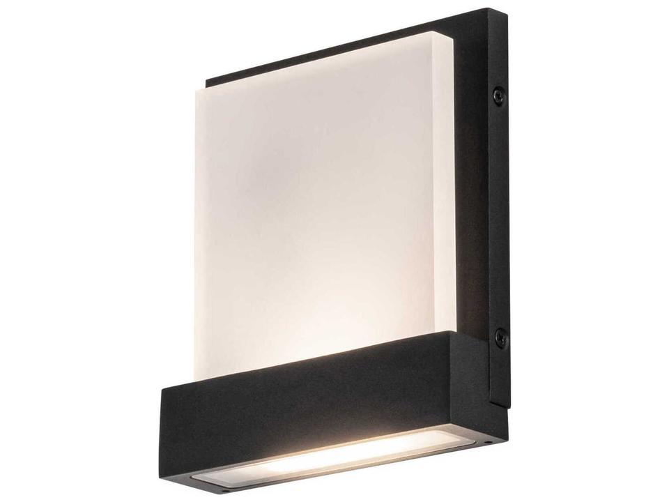 Guide 1-Light Outdoor LED Wall Light in Black