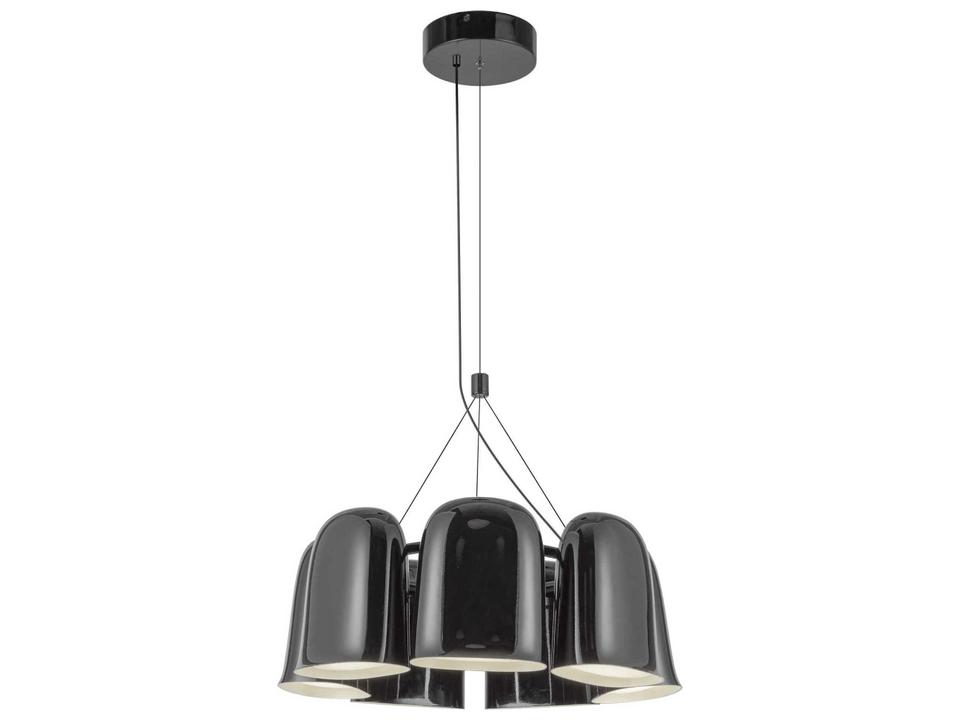 Bell Glossy Black Chandelier