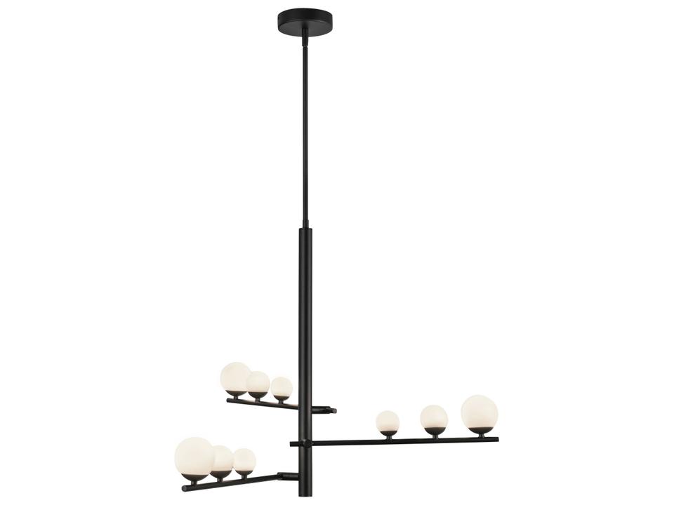 Cypress Black Opal Glass Globe Chandelier