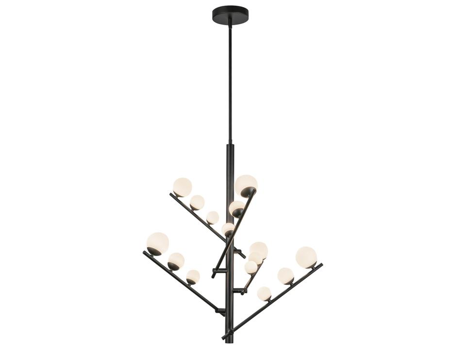 Cypress Black Opal Glass Globe Chandelier