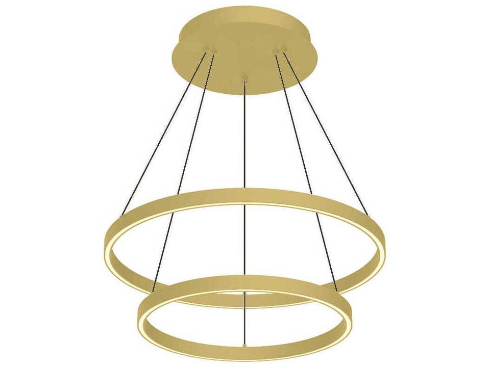 Cerchio Brushed Gold Round Chandelier