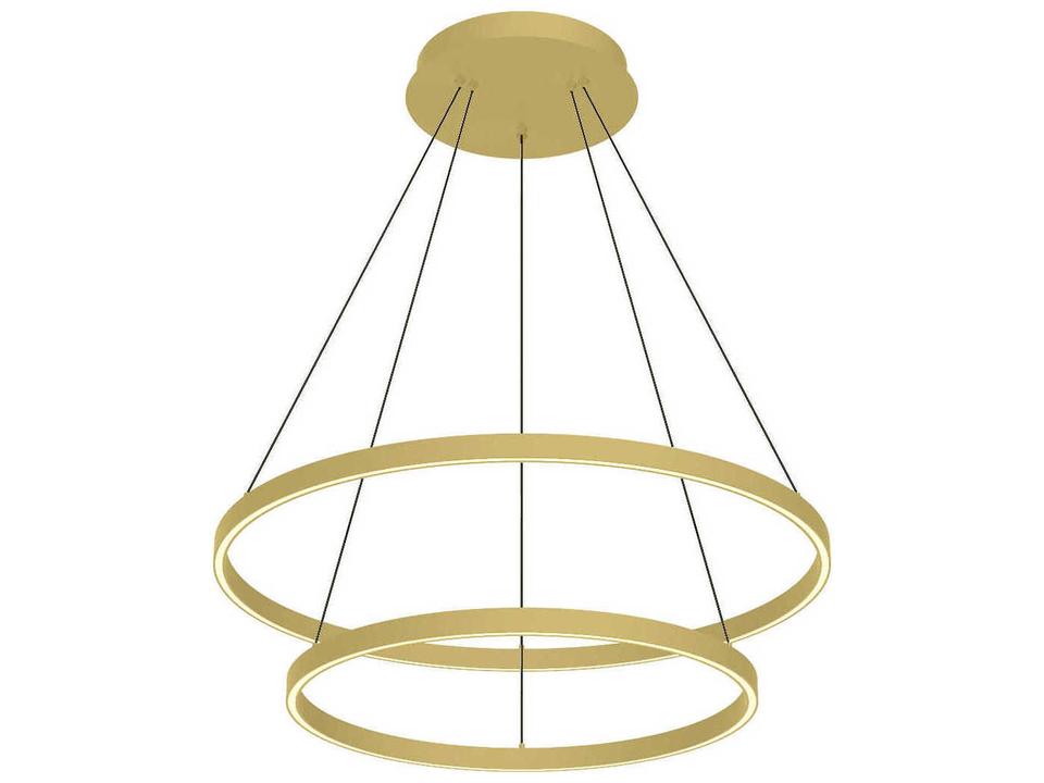 Cerchio Brushed Gold Round Chandelier