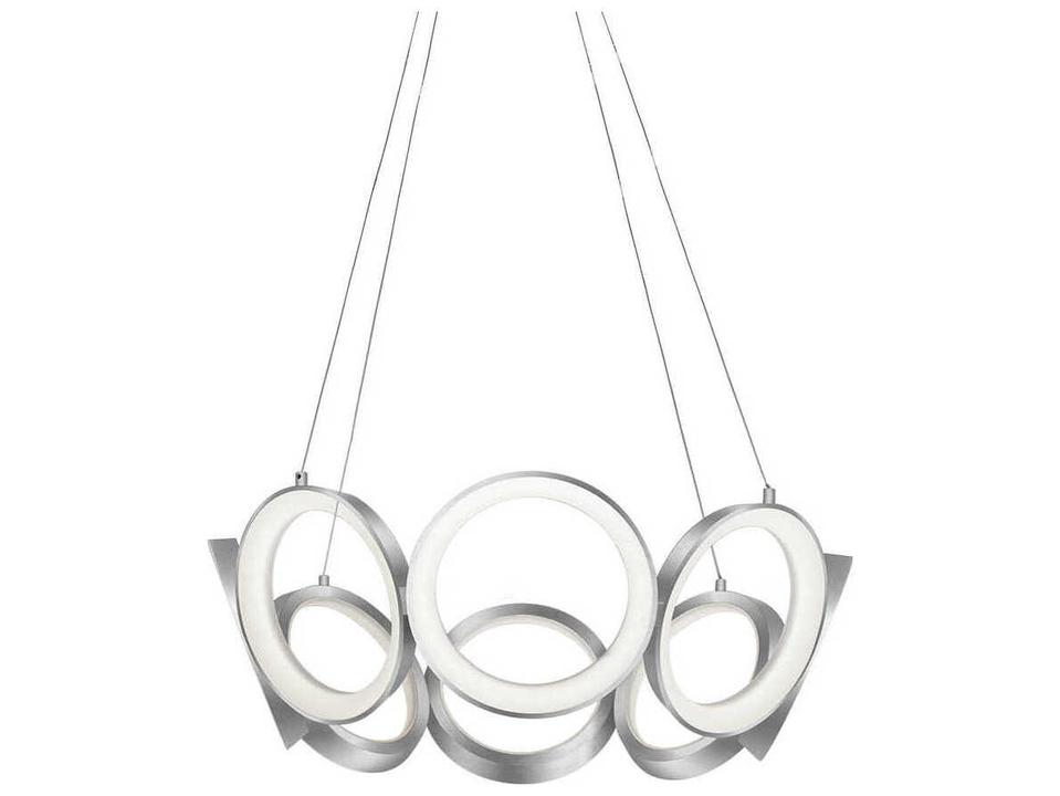 Oros Antique Silver Round Chandelier