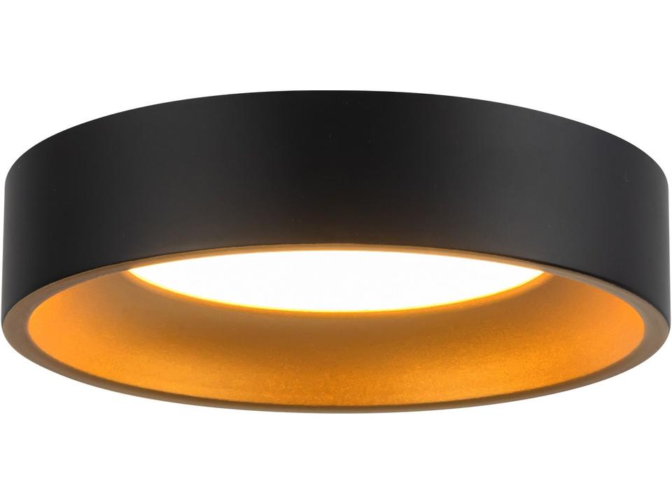Nix Black Gold Round Flush Mount