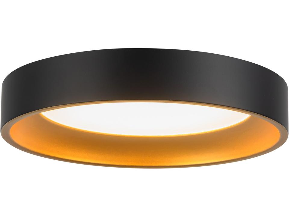 Nix Black Gold Round Flush Mount