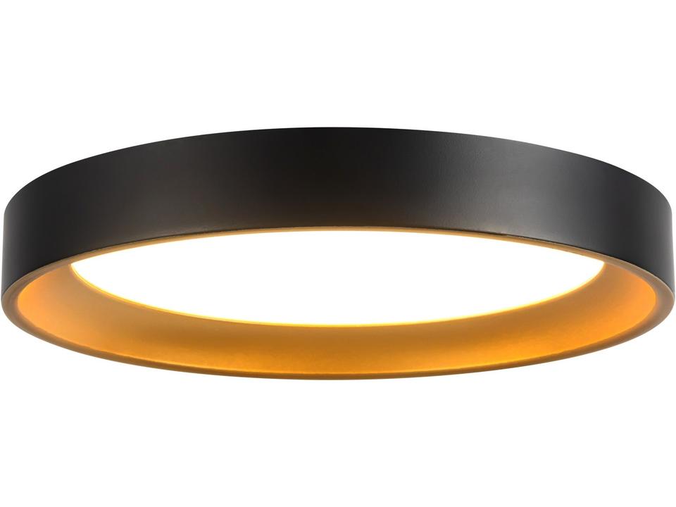 Nix Black Gold Round Flush Mount