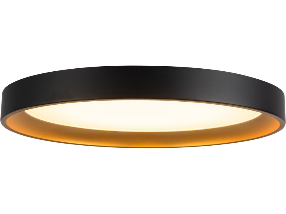 Nix Black Gold Round Flush Mount