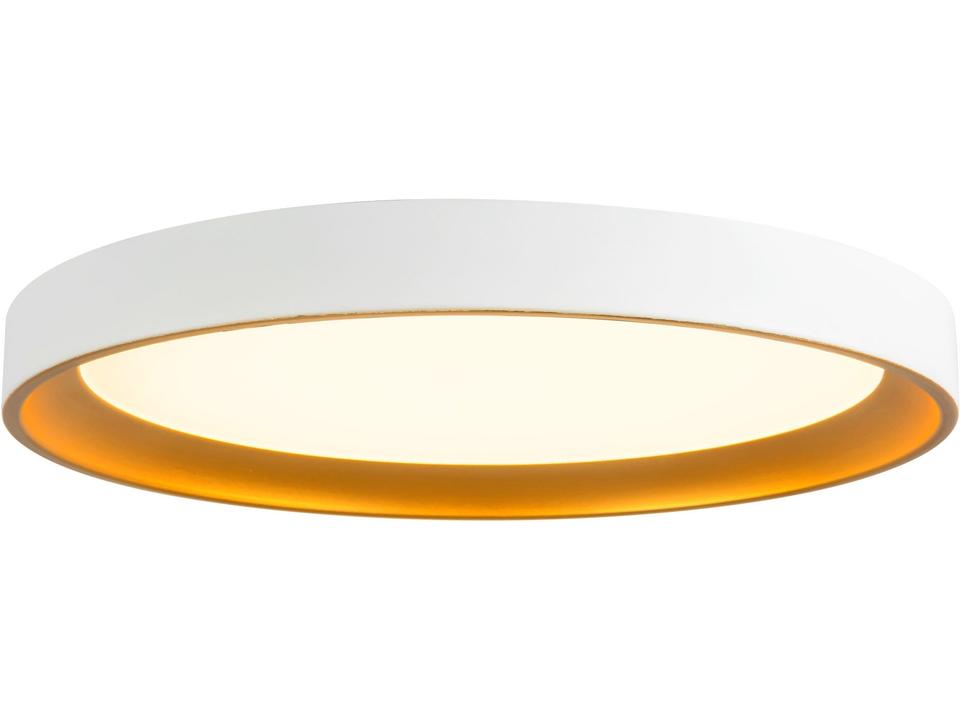 Nix White Gold Round Flush Mount