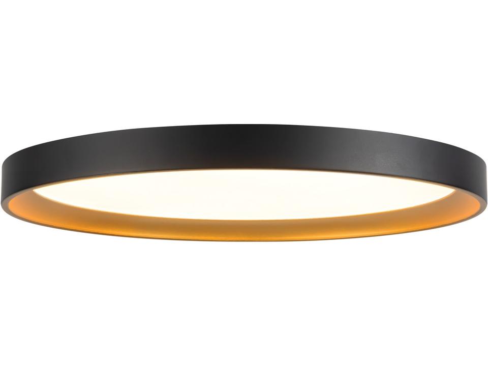 Nix Black Gold Round Flush Mount