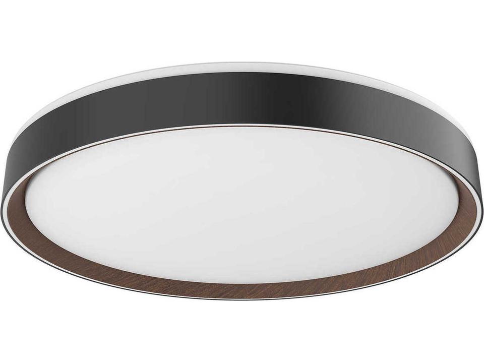 Essex Black Walnut Round Flush Mount