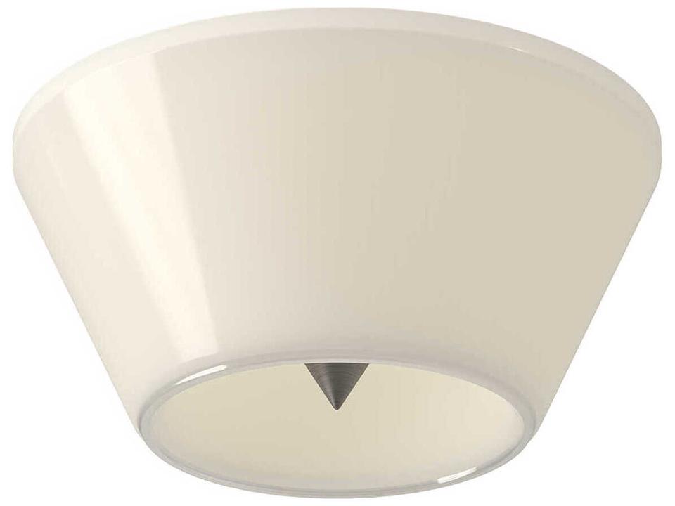 Holt 10-Inch LED Flush Mount in Brushed Nickel with Glossy Opal Glass