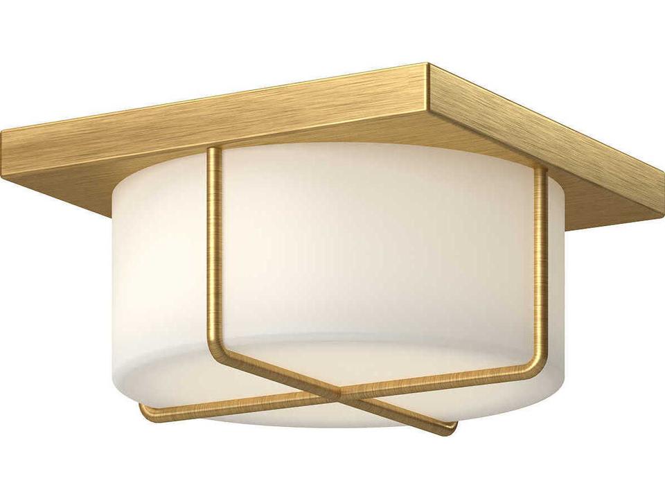 Regalo Brushed Gold Round Flush Mount