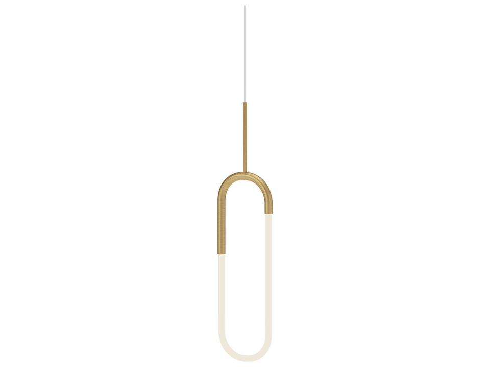 Huron Brushed Gold Cylinder Mini Pendant