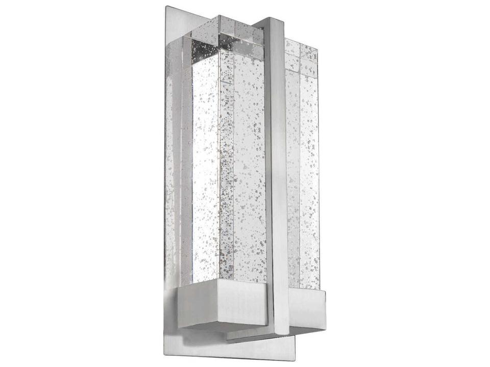 Gable Integrated LED Wall Sconce in Brushed Nickel with Crystal