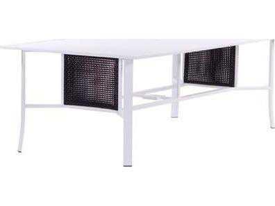 Parkview Woven Rectangular Dining Table with Umbrella Hole