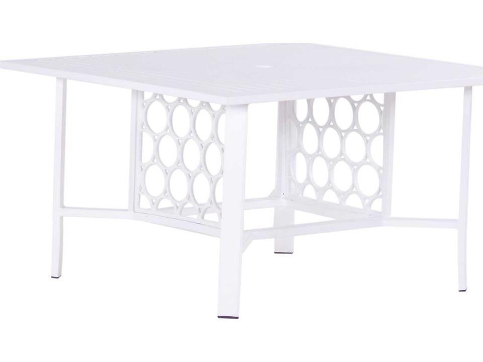Parkview Cast 48-Inch Square Dining Table with Umbrella Hole