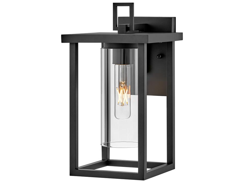Mateo 1-Light Outdoor Wall Light in Black