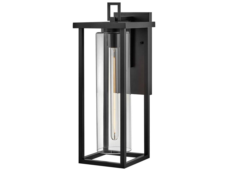 Mateo 1-Light Outdoor Wall Lantern in Black