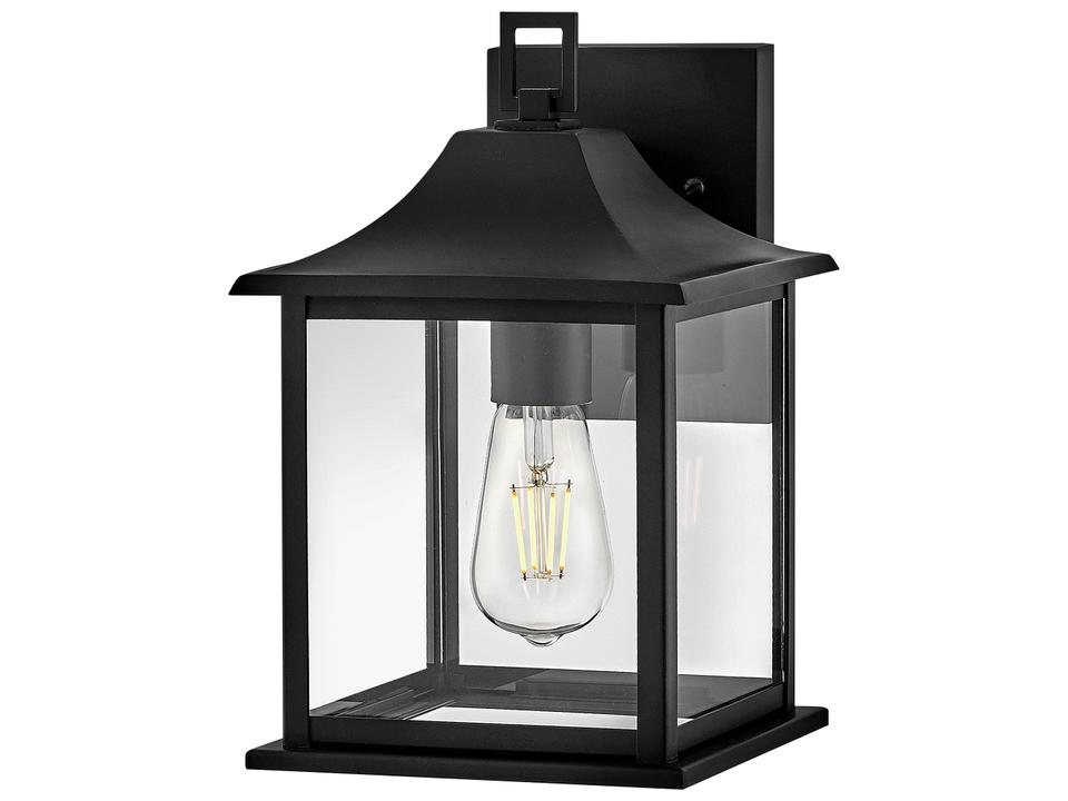 Nolan 1-Light Outdoor Wall Lantern in Black