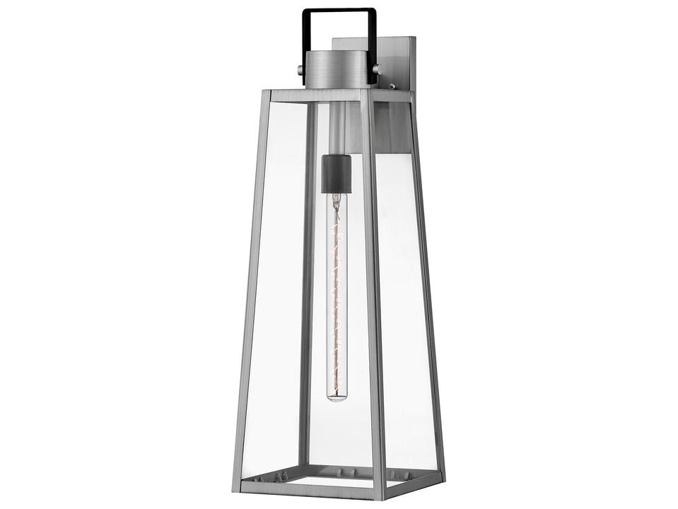 Hugh 1-Light Wall Lantern in Antique Brushed Aluminum