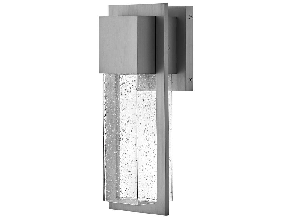 Alex 1-Light Outdoor Wall Light in Antique Brushed Aluminum
