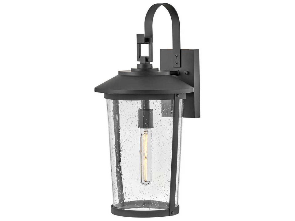 Banks 22-Inch 1-Light Outdoor Wall Lantern in Black