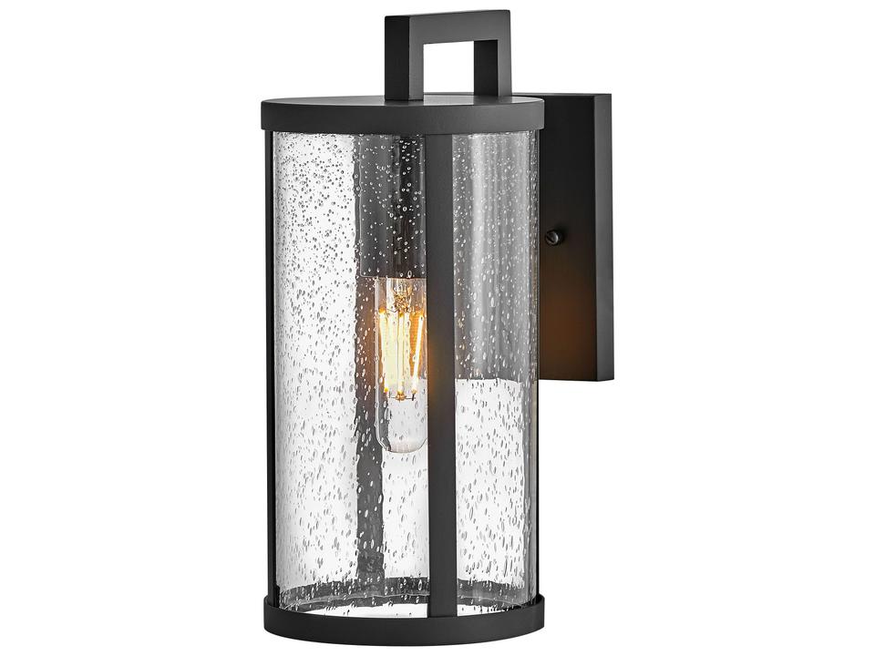 Alfie 1-Light Outdoor Wall Lantern in Black