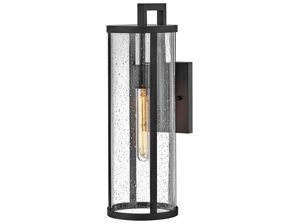 Alfie 1-Light Outdoor Wall Lantern in Black