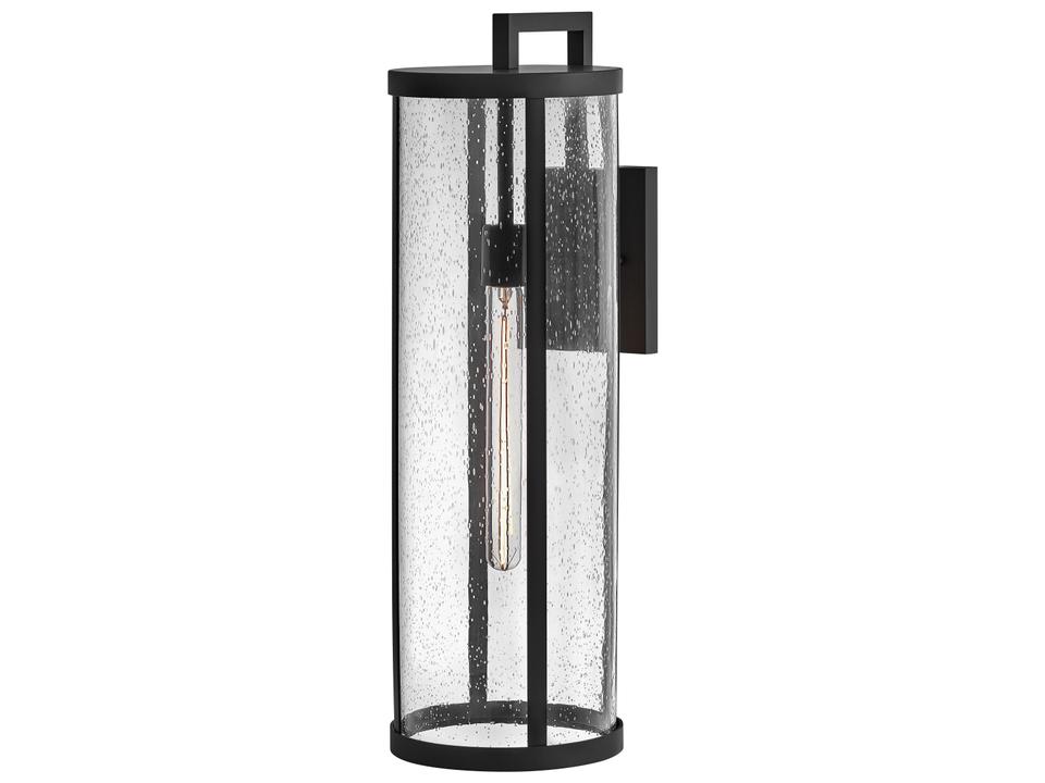 Alfie 1-Light Outdoor Wall Lantern in Black