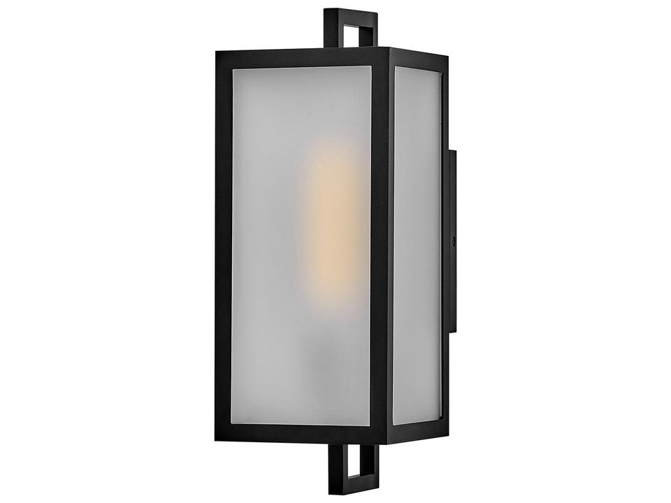 Halden 1-Light Outdoor Wall Lantern in Black