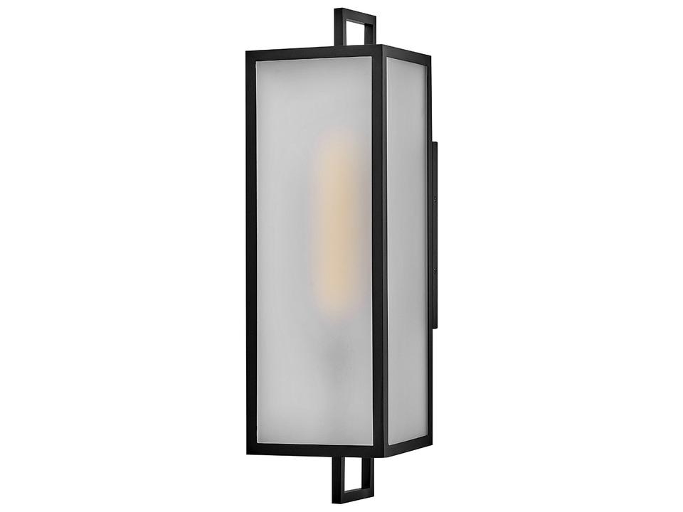 Halden 1-Light Outdoor Wall Light in Black
