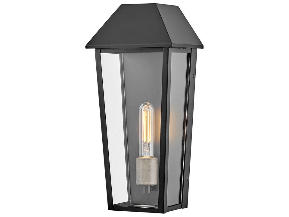 Maclin 1-Light Outdoor Wall Lantern in Black