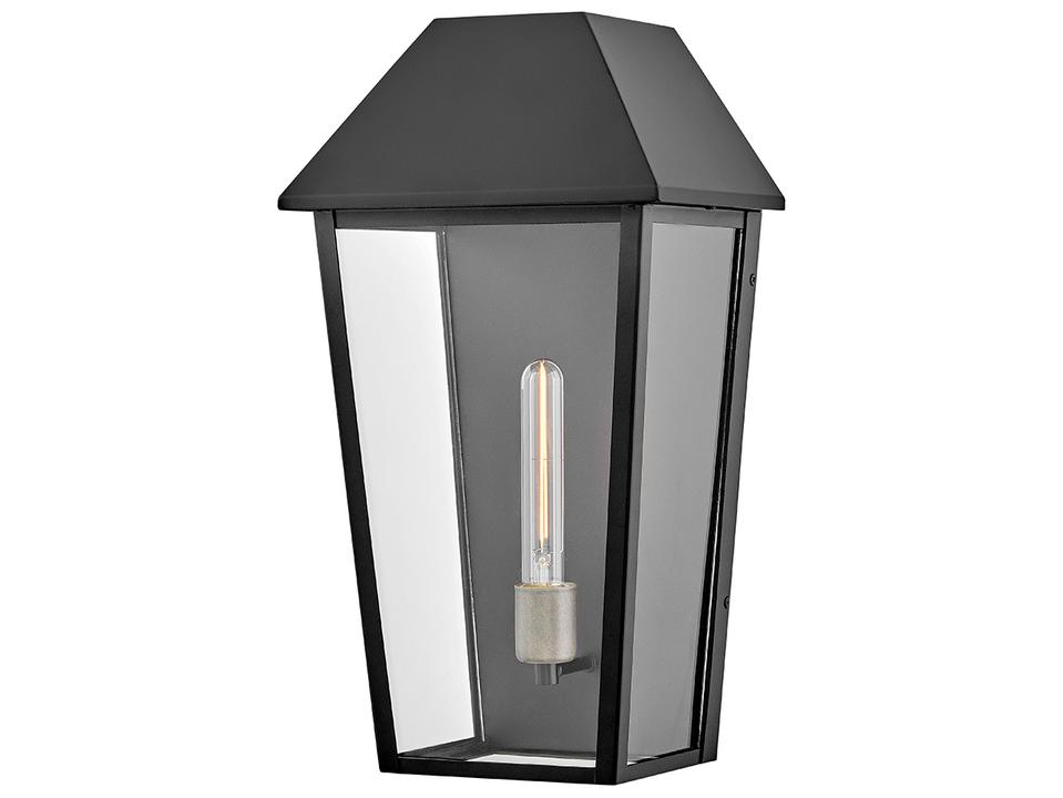 Maclin 1-Light Outdoor Wall Light in Black