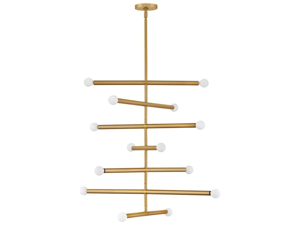 Millie 14-Light Lacquered Brass Chandelier