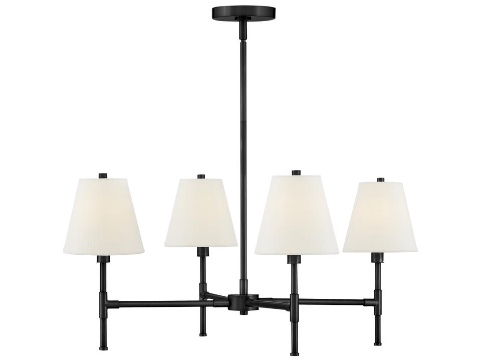 Beale 4-Light Black Empire Chandelier