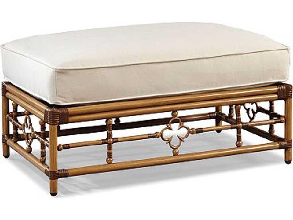 Mimi By Celerie Kemble Raffia Aluminum Cuddle Patio Ottoman