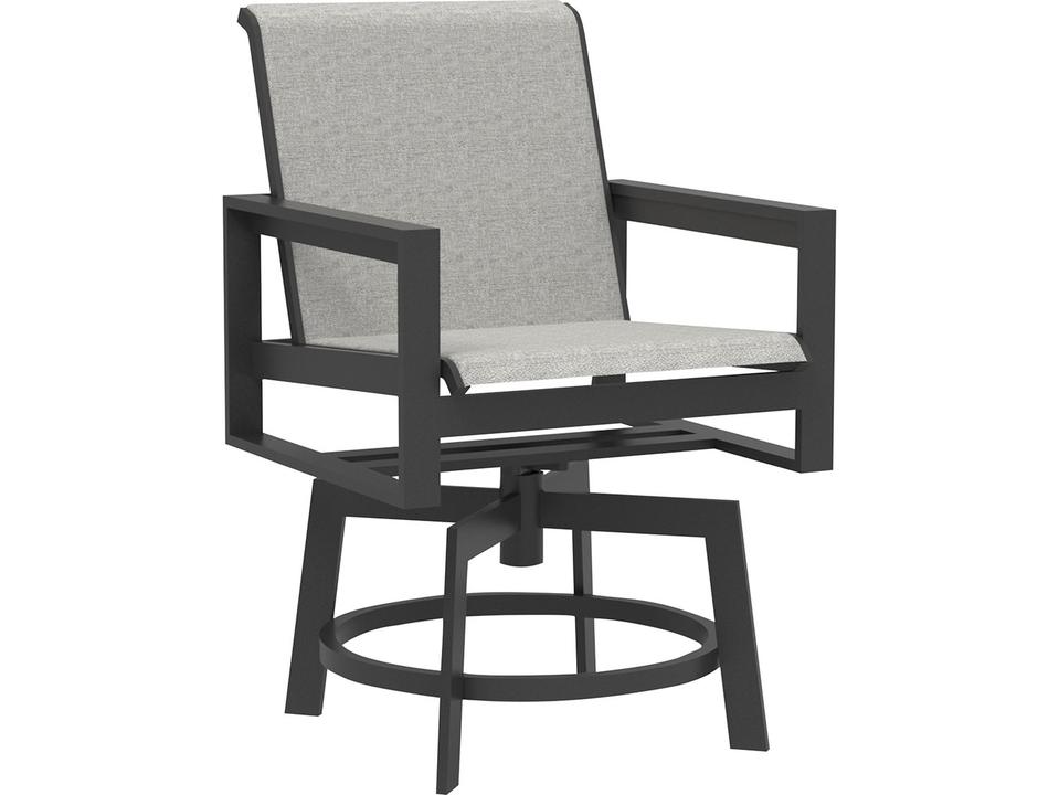 Bonavista Sling Swivel Bar Stool with Track Arm