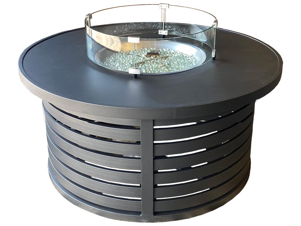 Contempo Aluminum Round Fire Pit Table