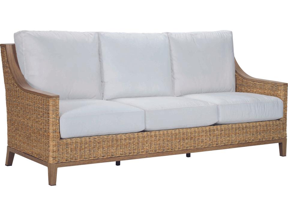 Hemingway Loggia 3-Seat Sofa with Honey Wicker
