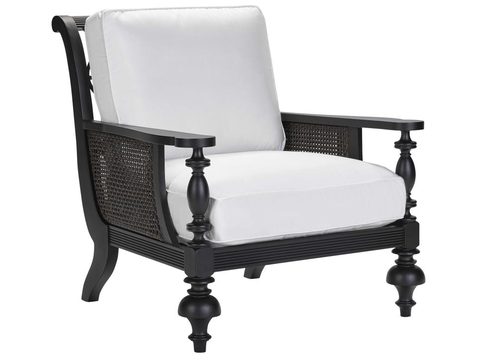 Hemingway Plantation Cast Aluminum Wicker Lounge Chair in Black Truffle