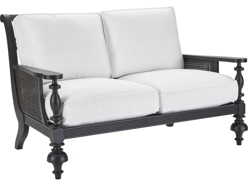 Hemingway Islands Outdoor Loveseat in Black Truffle