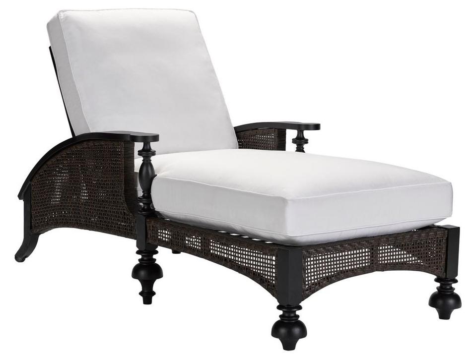 Hemingway Islands Adjustable Outdoor Chaise in Black Truffle