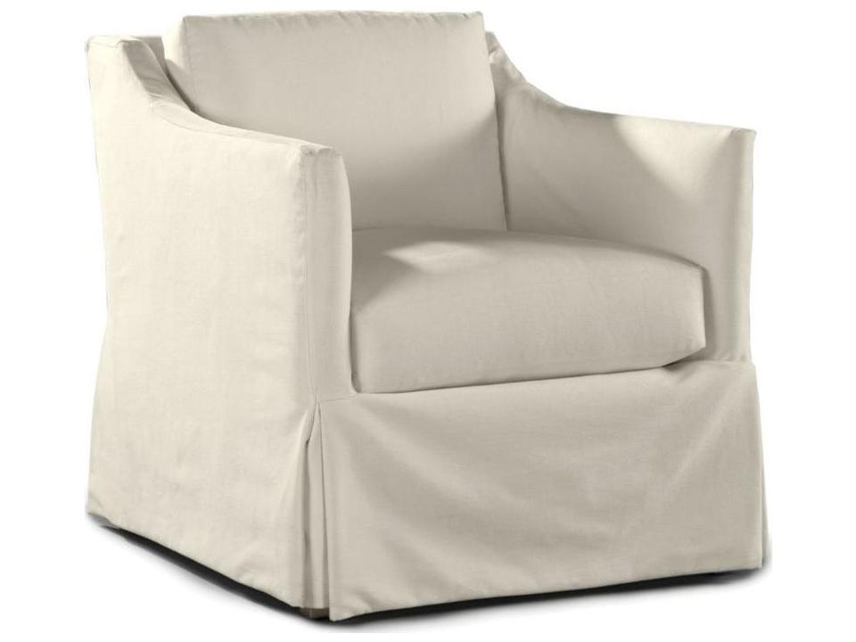 Harrison Upholstered Outdoor Swivel Lounge Chair with Slipcover
